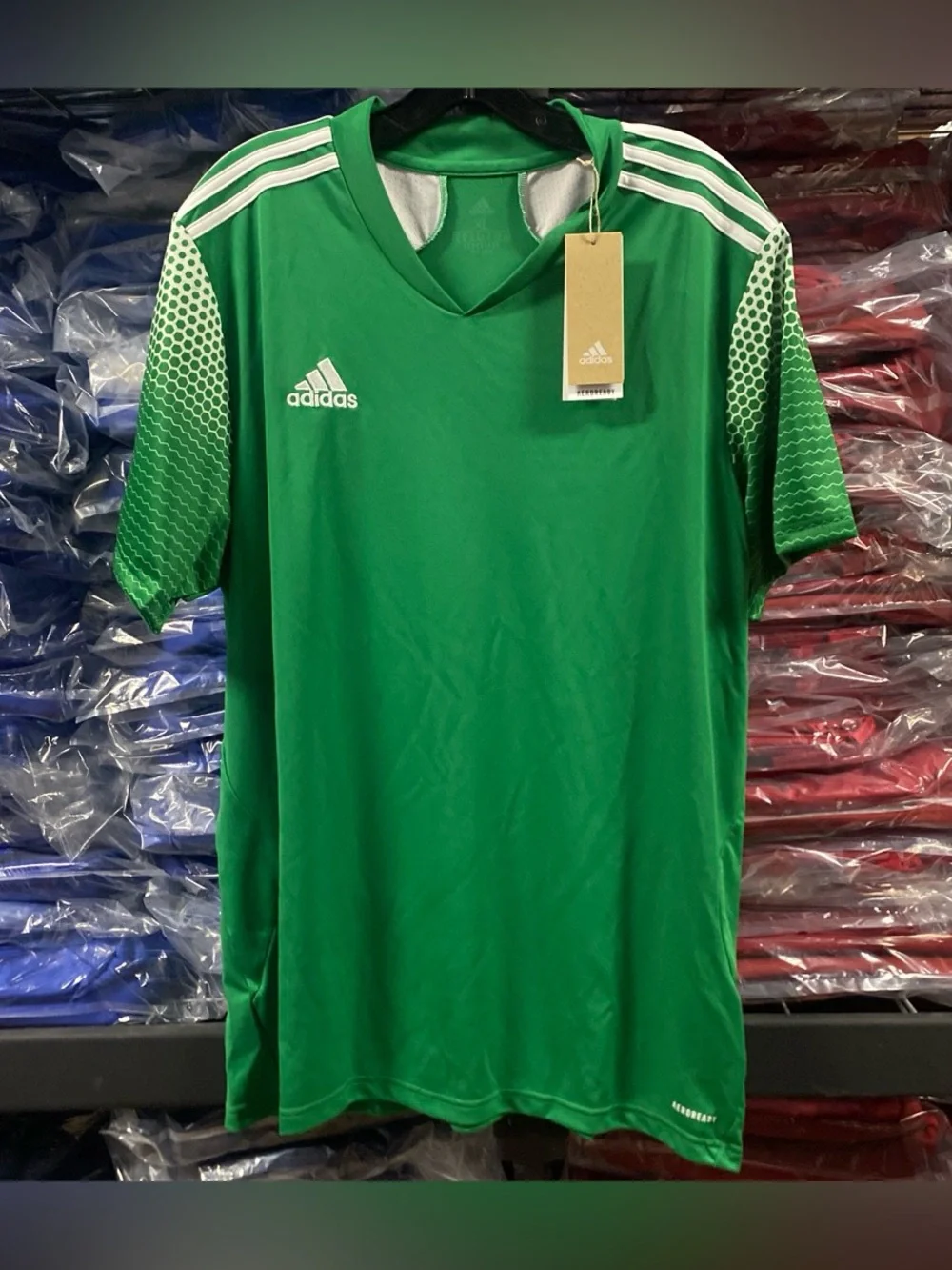 Adidas Regista 20 Soccer Jersey NWT Men’s XL Green White SS Aeroready FI4559